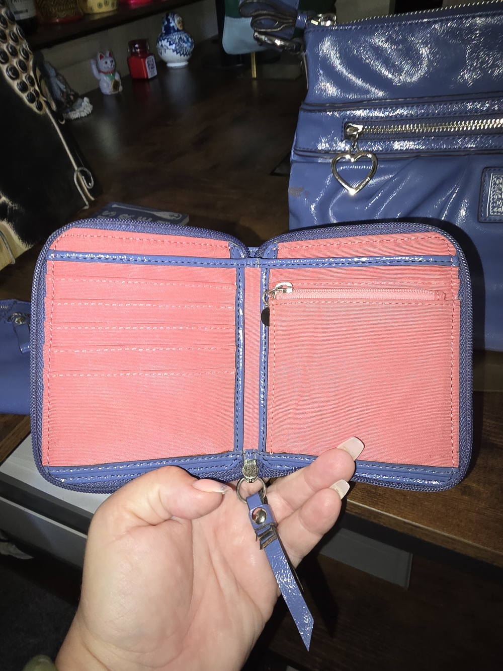 Coach Poppy Lavender Crossbody Bag with Wristlet And Wallet Combo - Picture 7 of 14